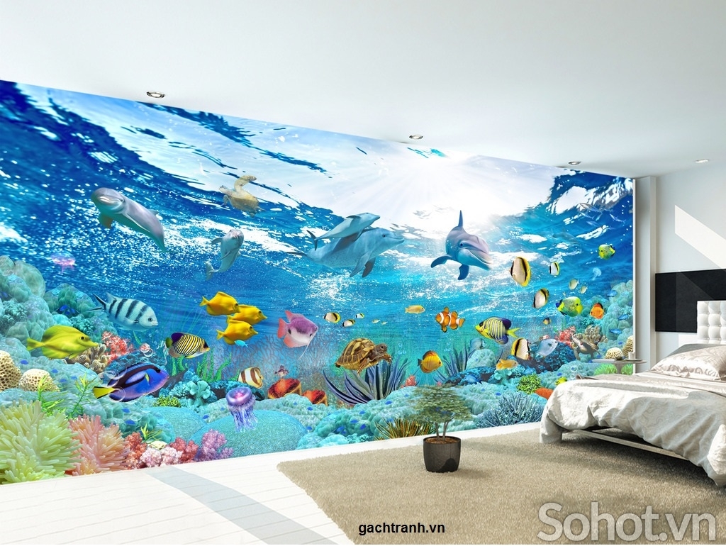 Tranh gạch 3d ốp bể bơi - nhà tắm - SXCX43