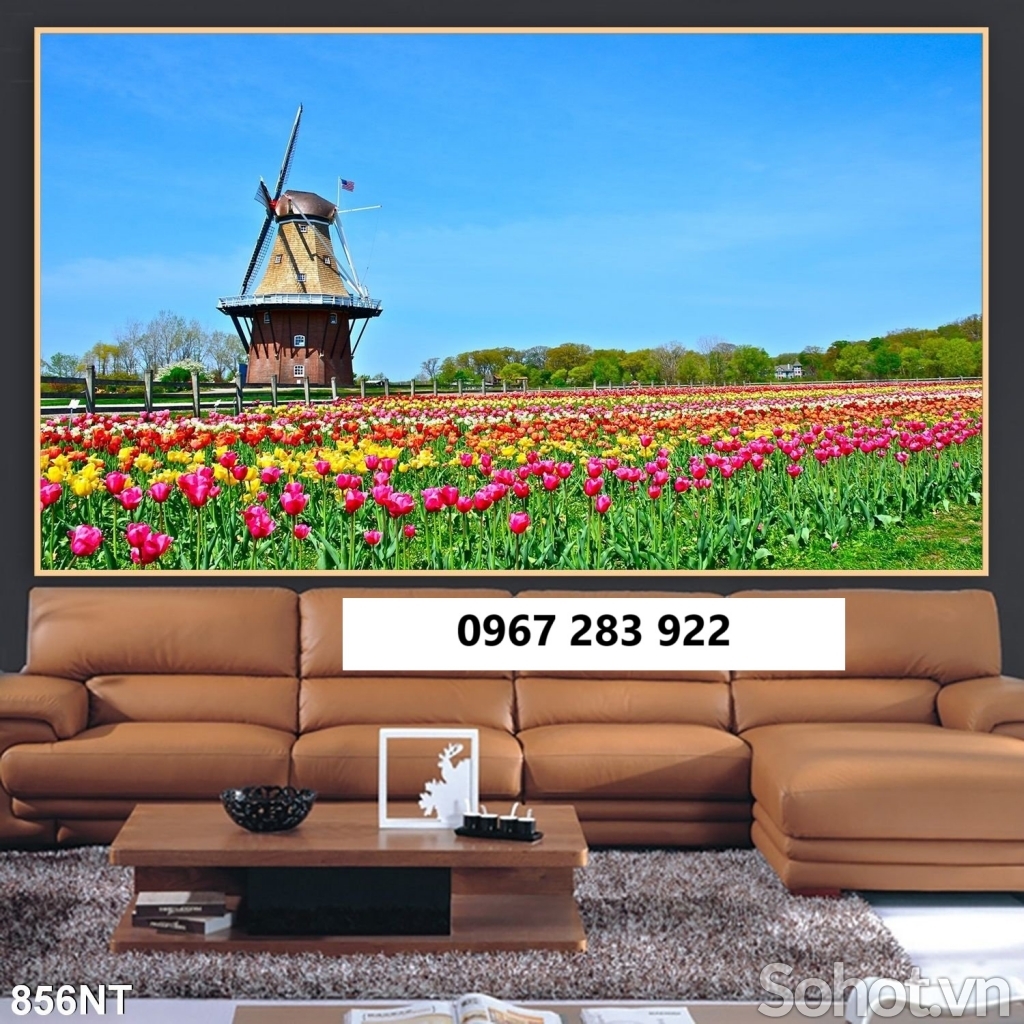 Gạch tranh trang trí vườn hoa