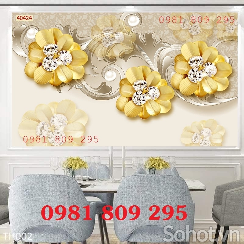 Gạch tranh ốp tường hoa ngọc