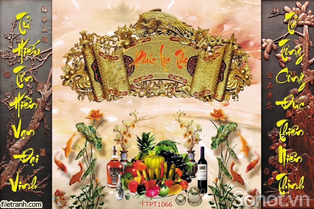 Tranh gạch 3d phòng thờ - ACBVV65