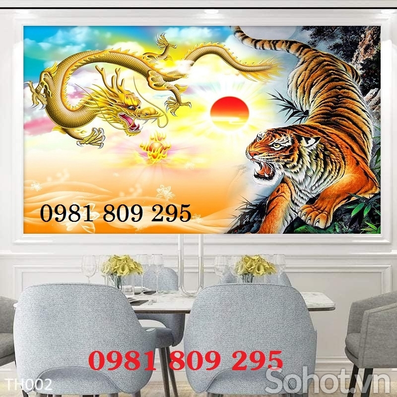 Gạch 3d tranh rồng hổ HP752