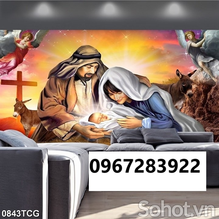 Gạch tranh 3D công giáo