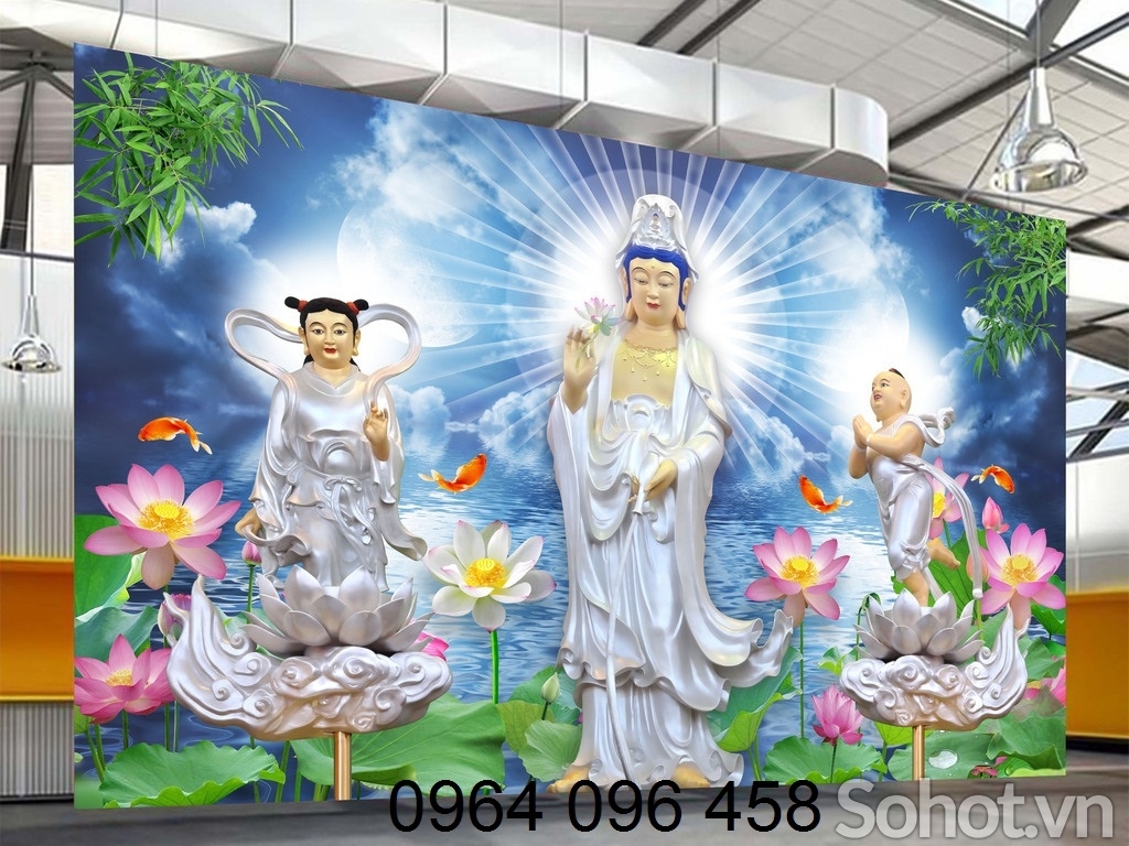 Tranh 3d phật tranh gạch 3d phật phòng thờ - CVM65