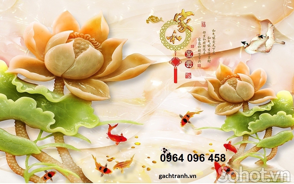 Tranh gạch 3d trang trí phòng khách đẹp - XC333