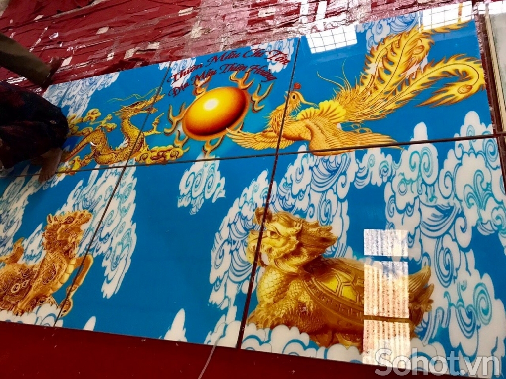 tranh gạch phong thủy- tranh rồng phượng