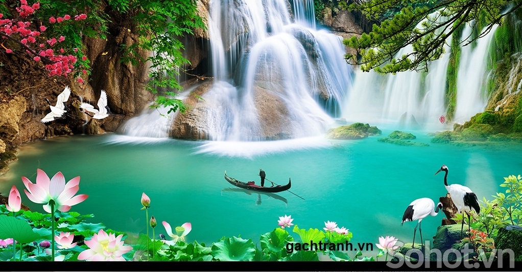 Tranh 3d phong cảnh - tranh gạch 3d ốp tường - KCDC4