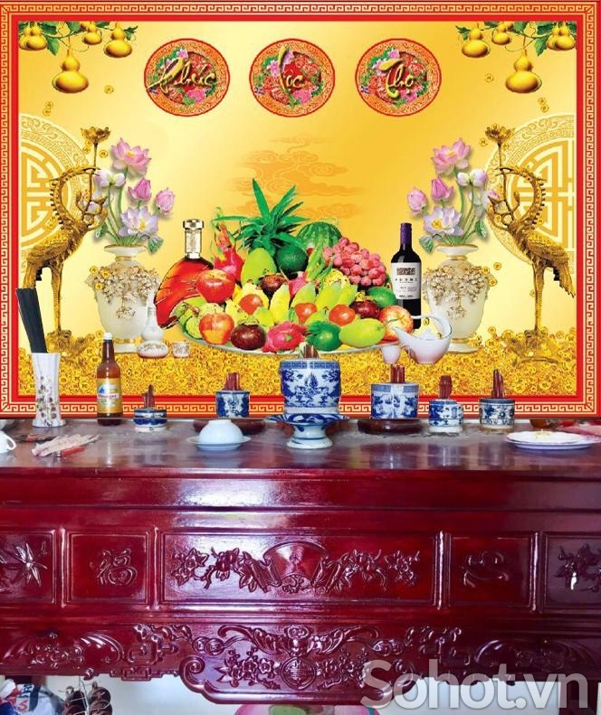 tranh 3d trang trí bàn thờ- tranh gạch men - Hà Nội - SoHot.vn