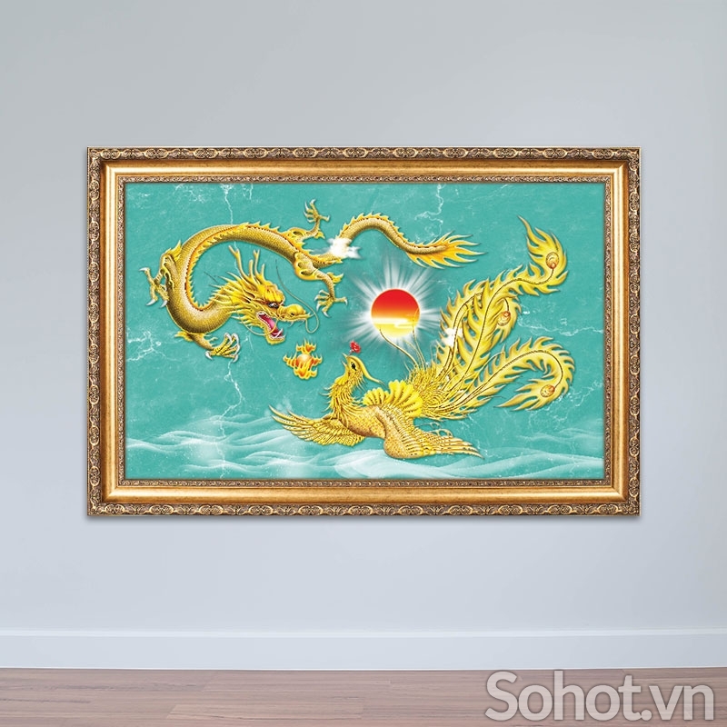 Tranh gạch 3d phong thủy bàn thờ - SCBV98