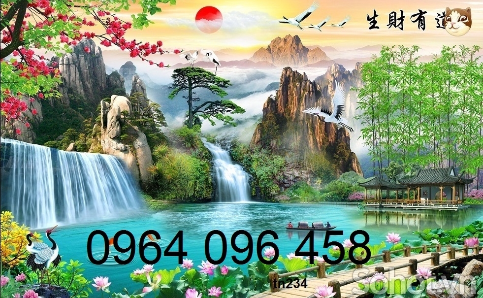 Tranh gạch 3d ốp tường mẫu phong cảnh - 6433SP