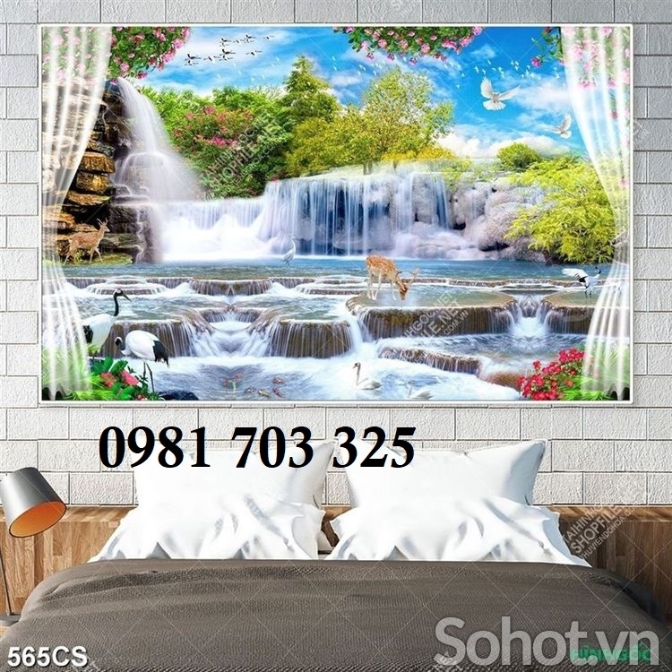 Tranh gạch 3D cửa sổ, tranh đẹp ốp tường