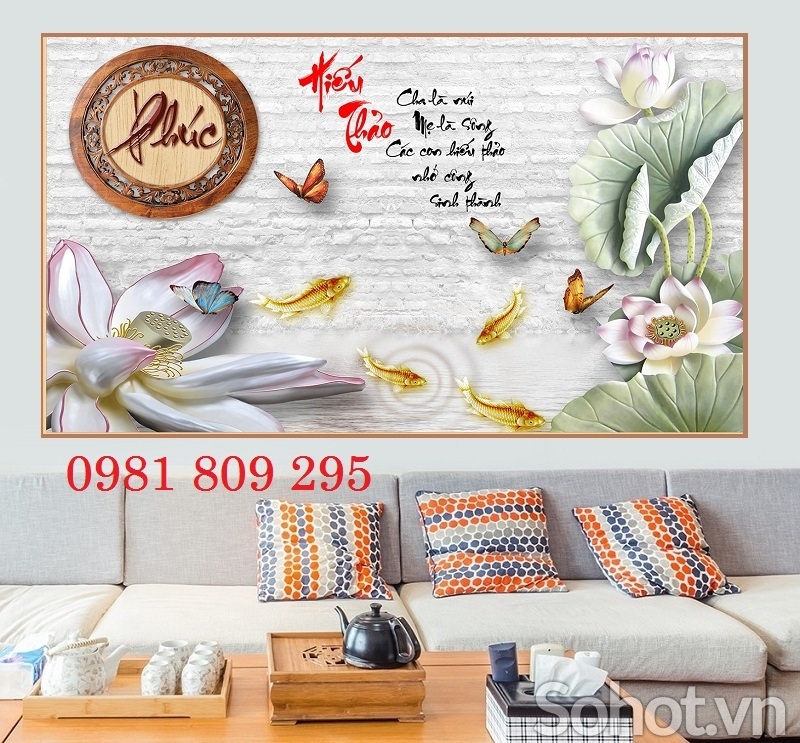 Gạch tranh 3d , tranh gạch phòng khách