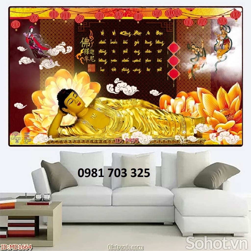 Tranh gạch 3D phật giáo