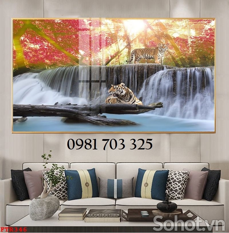Tranh gạch hổ phong thủy đẹp
