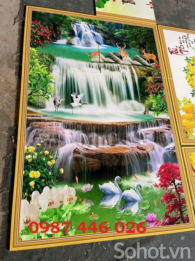 Tranh gạch men phong cảnh, ảnh thực tế