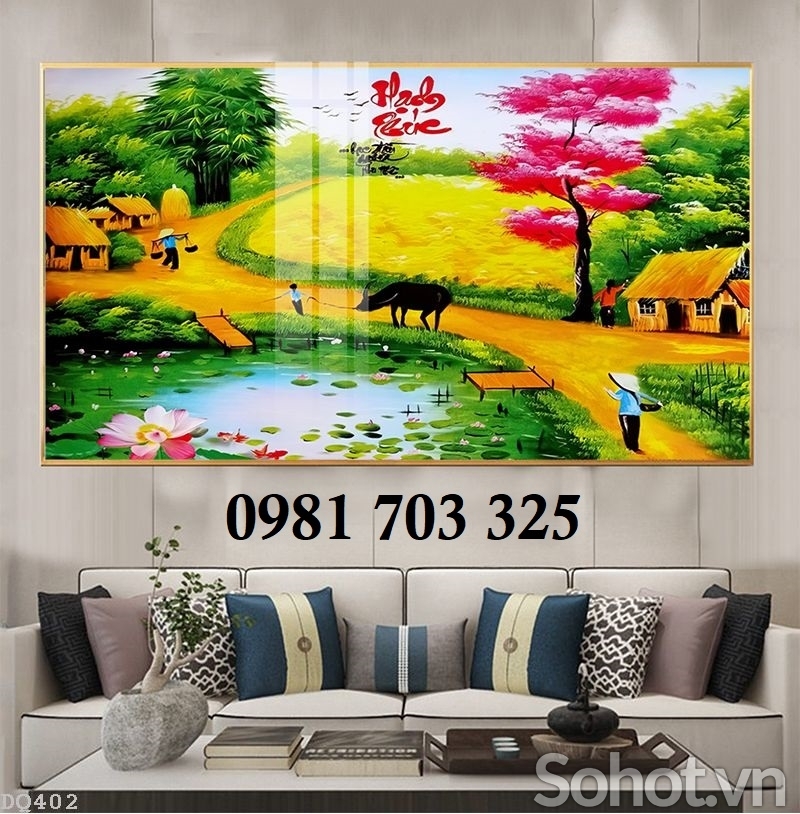 Tranh gạch 3D phong cảnh đồng quê