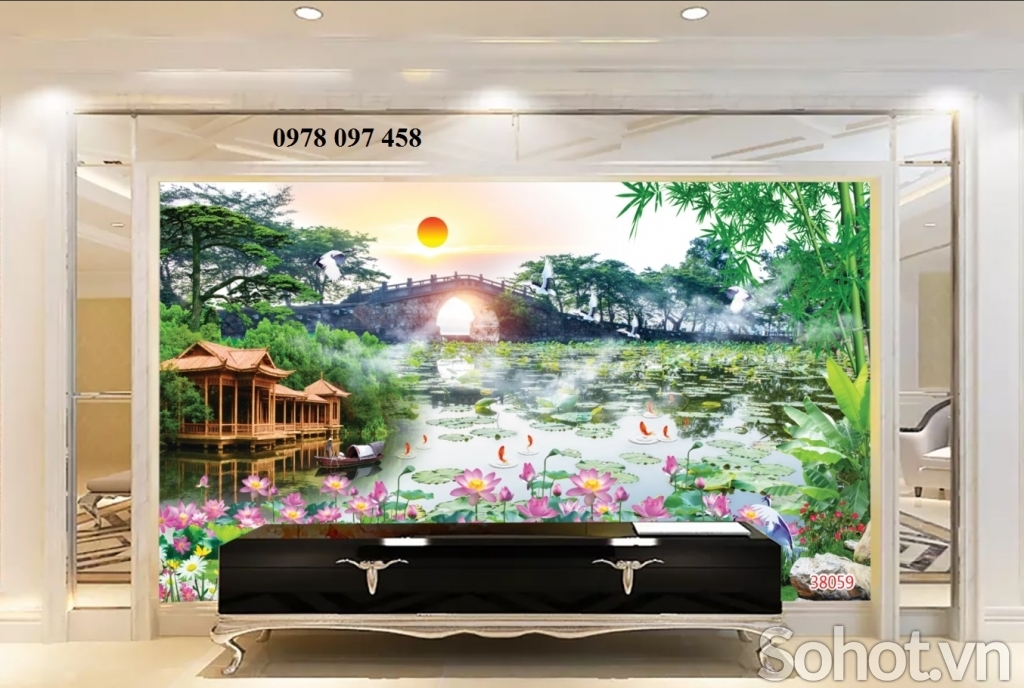 Trang trí phòng khách - tranh gạch men