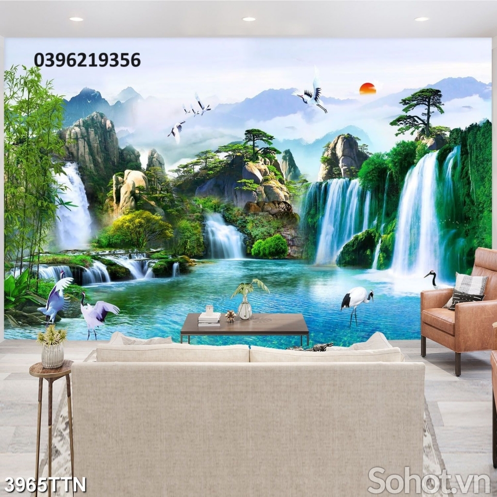 Tranh thác nước trang trí