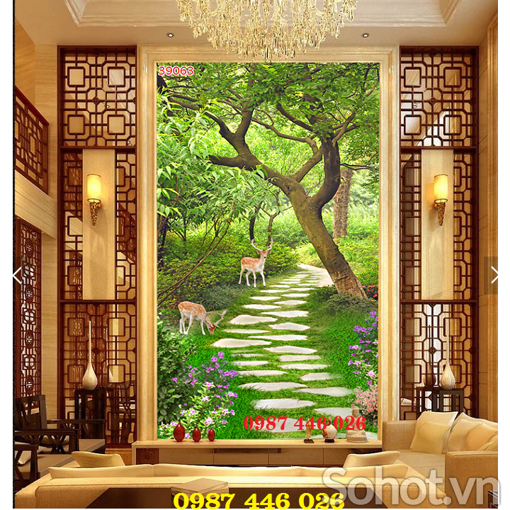 Gạch tranh phong cảnh thiên nhiên 3d HP087