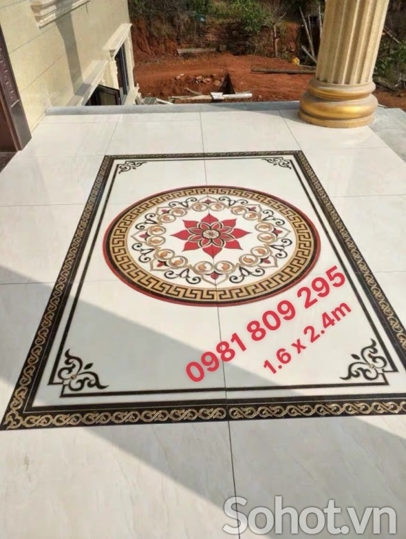 Gạch trang trí , thảm gạch lát phòng khách HN3332