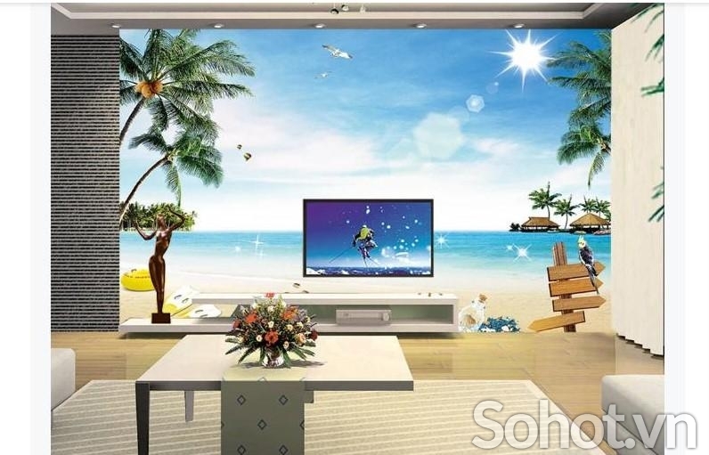 Gạch ốp  tường 3d cảnh biển