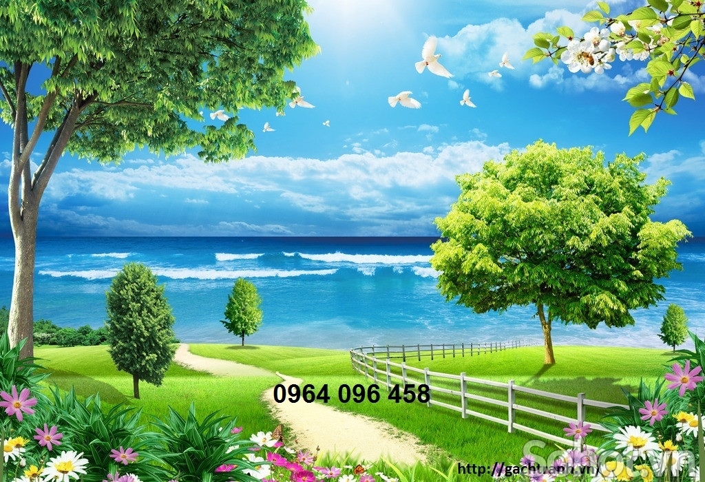 Tranh gạch 3d phong thủy phòng khách - 423XL