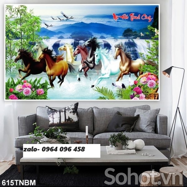 Tranh gạch 3d mã đáo thành công - SNB85