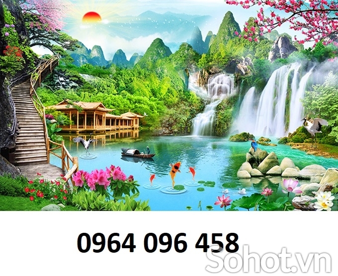 Tranh gạch 3d ốp tường phòng khách - GVC21