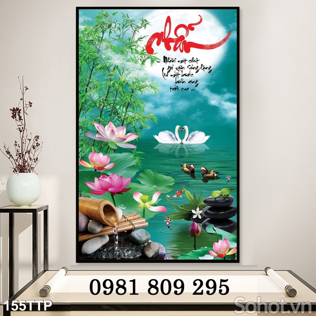 Gạch tranh câu thơ 3d đẹp