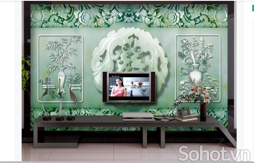 Gạch trang trí phòng khách