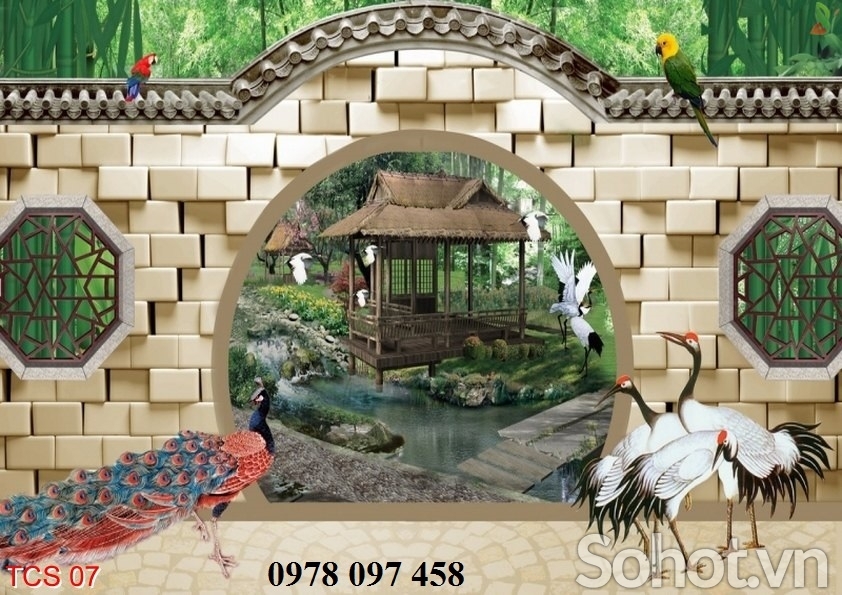 Tranh gạch 3d - tranh cửa sổ
