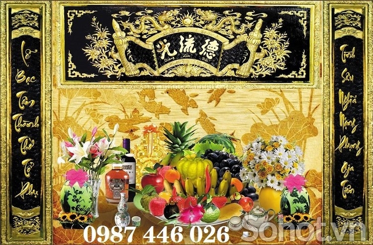 Tranh gạch ban thờ HP6882
