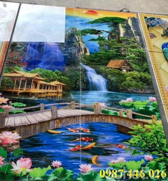 Gạch tranh 3d - ảnh thực tế