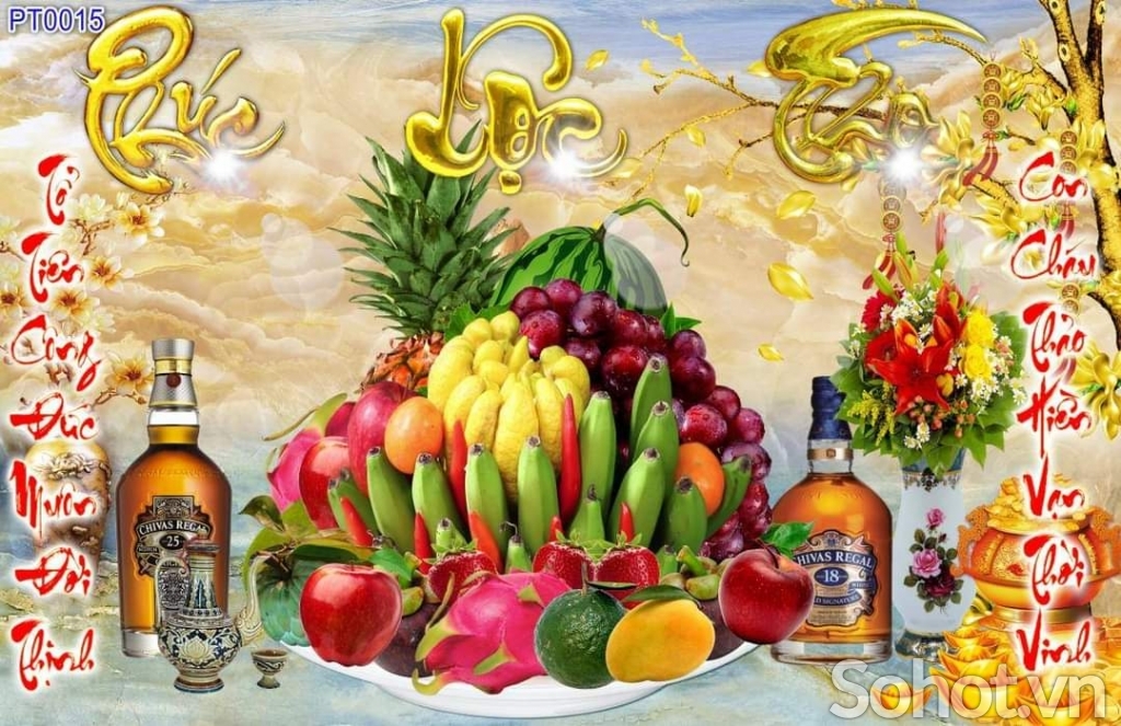 Trang trí phòng thờ - gạch tranh 3D