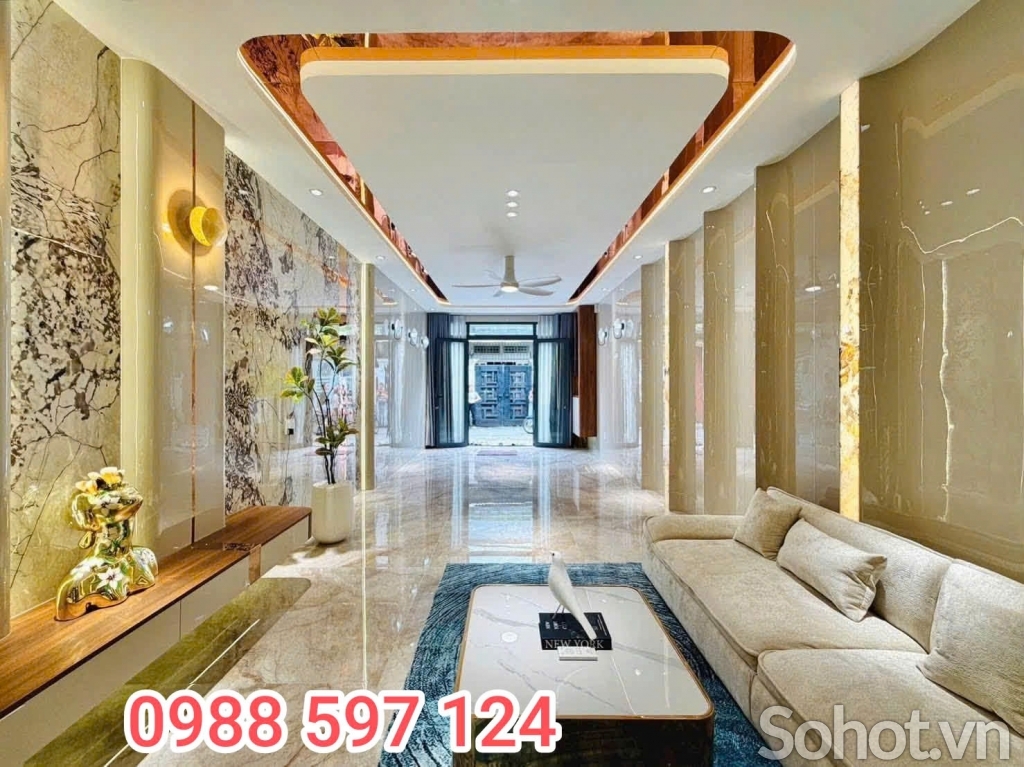 Ốp tường than tre phòng khách đẹp