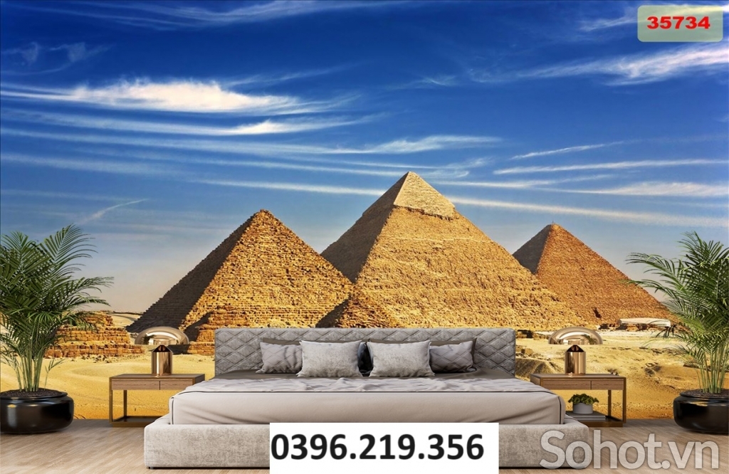 Tranh gạch cảnh Ai Cập đẹp trang trí
