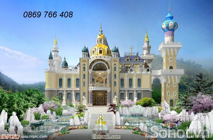 Tranh gạch-tranh dán tường 3D