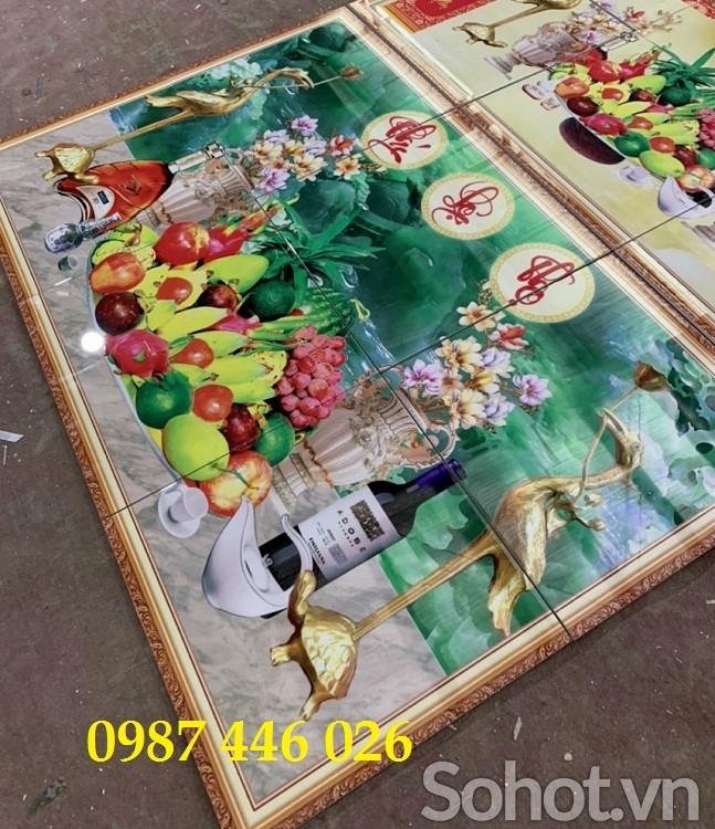 Ảnh thực tế, gạch ốp tường đẹp 3d HP982