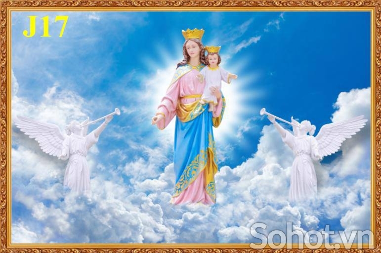 Tranh thiên chúa 3d - tranh gạch 3d thiên chúa - DSX32