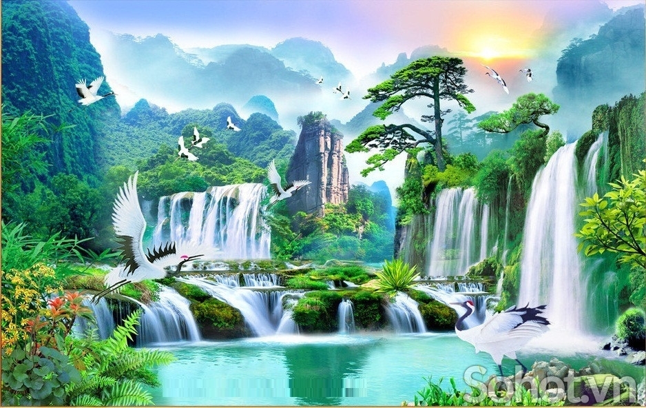 Tranh gạch men 3d trang trí phòng khách - 234SP