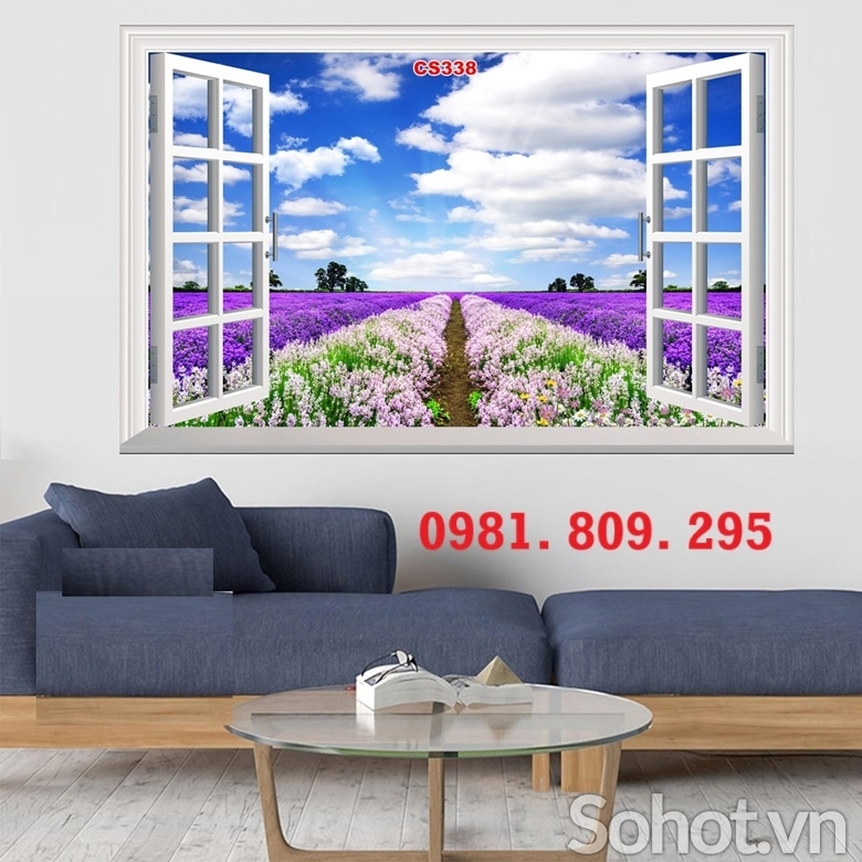 Tranh gạch cửu sổ 3d đẹp HN8383
