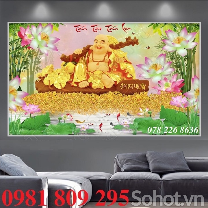 Gạch trang trí 3d thần tài may mắn lộc phát