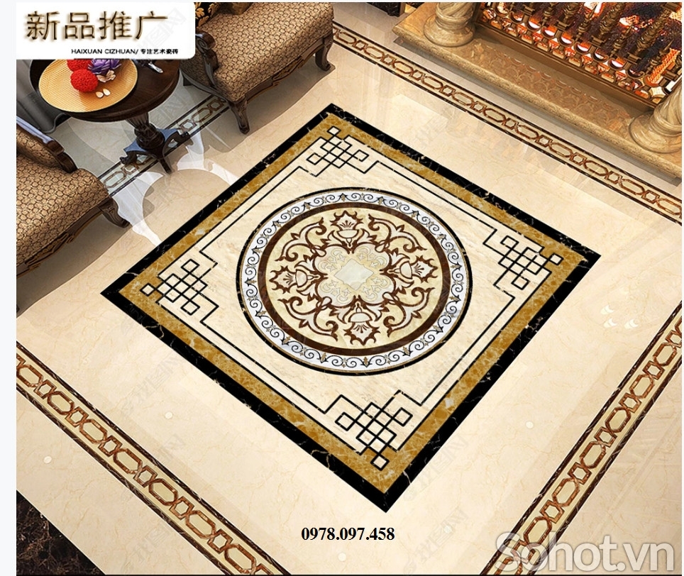 Thảm phòng khách - gạch sàn 3D