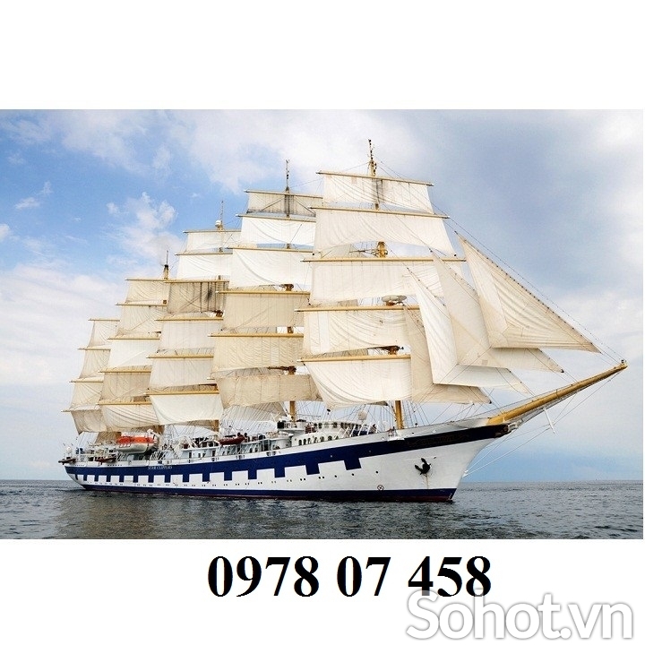 Tranh gạch 3d- tranh thuyền buồm