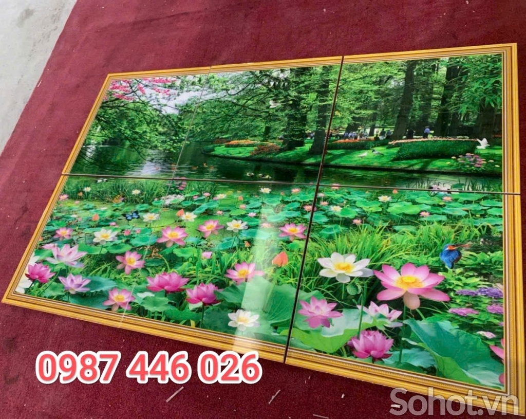 Tranh gach 3d ốp tường ảnh thật đẹp HP98