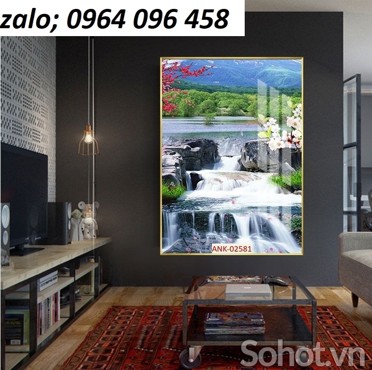 Tranh gạch 3d ốp tường phòng khách - cầu thang - GCVV5