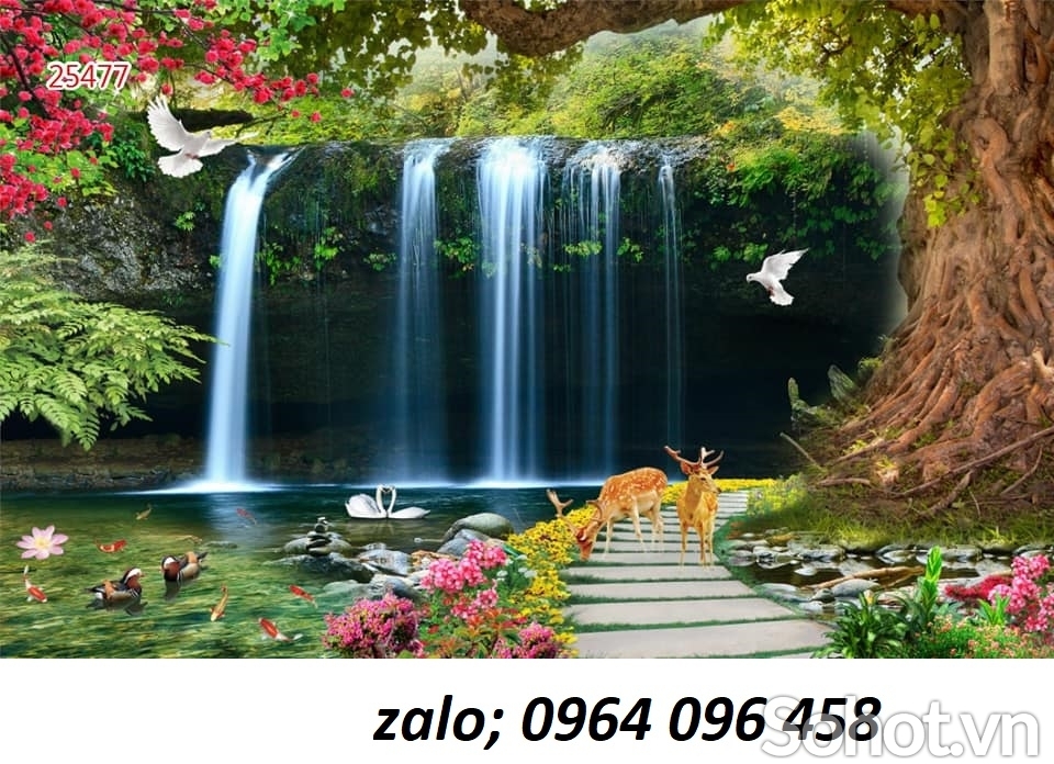 Tranh gạch 3d ốp tường rào - CNB75R