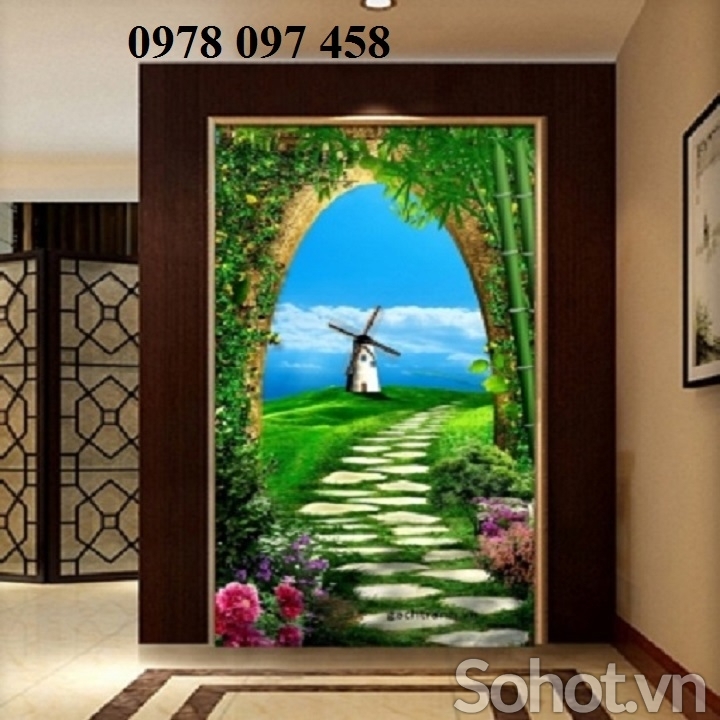 Gạch tranh - tranh khổ đứng
