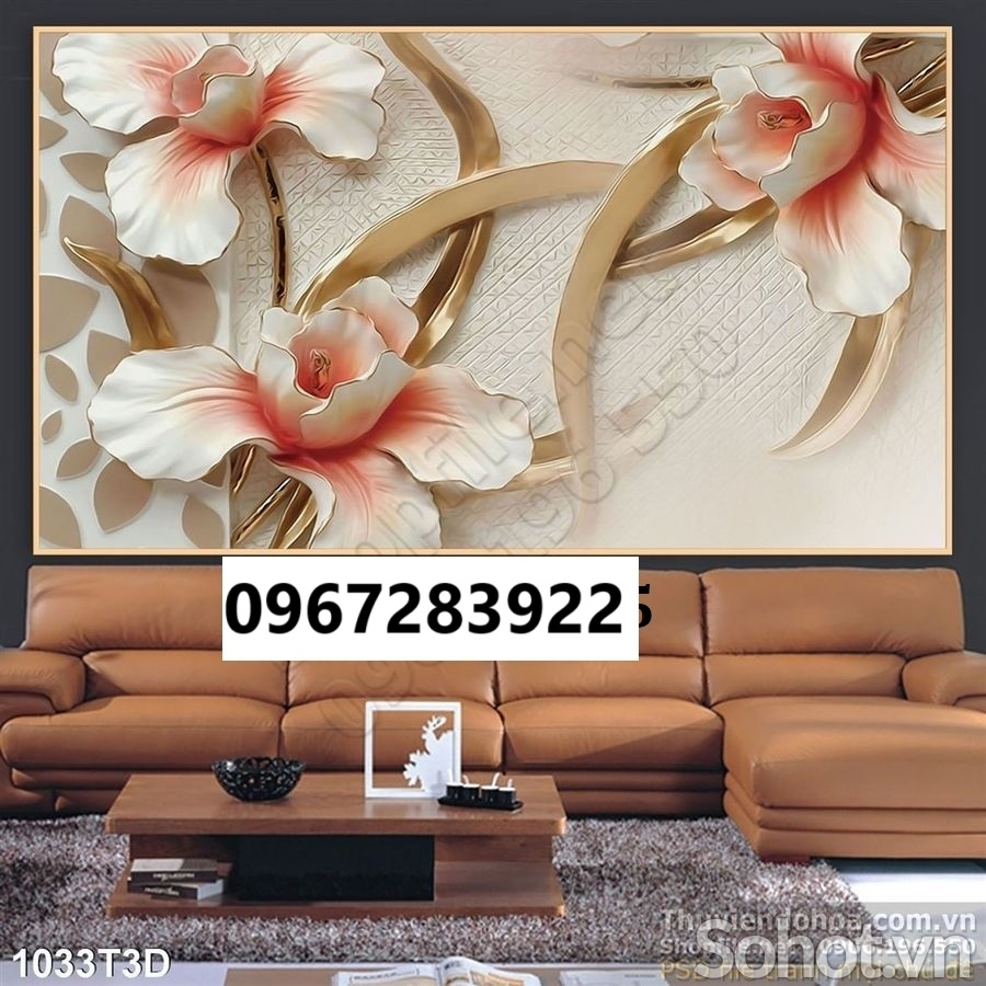 Gạch tranh hoa 3d trang trí