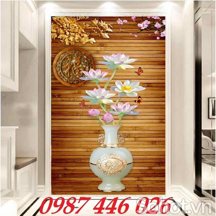 Gạch tranh bình hoa phong thủy HP6832