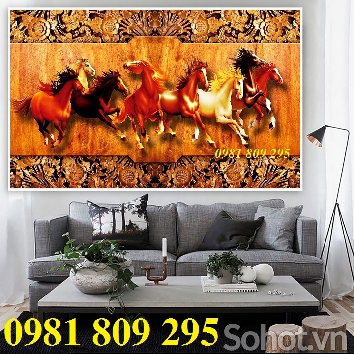 Tranh gạch - gạch tranh bát mã , nã đáo thành công HL0O87